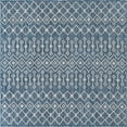 thumbnail image 1 of Unique Loom Outdoor Trellis Geometric Rug 5' x 5' Square Blue/Ivory, 1 of 1