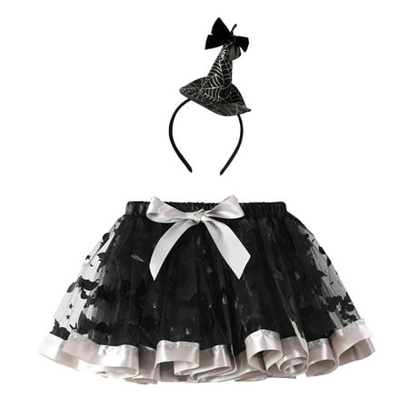 

Kids Girls Ballet Skirts Hallowmas Party Prints Dance Skirt Hairband Set Pleated plus Size Skirt Denim Jacket for Toddlers Dress up Set Pleated Plaid School Skirt Jean Dress for Toddler Girls Refuge