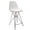 Red, variant on LeisureMod Acrylic Barstool with Stainless Steel Eiffel Base and Footrest in Chrome Finish for Modern Home, Kitchen, Cafes Cresco Collection, Clear