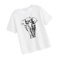 thumbnail image 2 of Camisetas de manga corta para mujer, camisetas informales, novedad, ropa de calle, camisetas con cuello redondo para uso diario, vacaciones en la calle, caminar blanco, 2 of 8