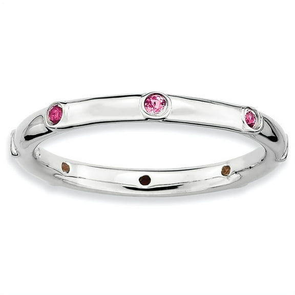 Pink Tourmaline Sterling Silver Ring