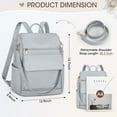 thumbnail image 6 of NUBILY Backpack Purse for Women Leather Anti-Theft Mini Backpack Fashion Designer Handbag Convertible Travel Bag Ladies Shoulder Bags,Gray, 6 of 9