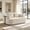 Beige + 1 Seat, variant on Jivora 64 in Boucle Loveseat Sofa, Deep Seat Upholstered Couch with Pillows