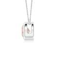 thumbnail image 2 of Angara Collier en Morganite Naturel - Pendentif Solitaire Rond en Morganite avec Lunette en Or Blanc 14K pour Femmes, 2 of 8