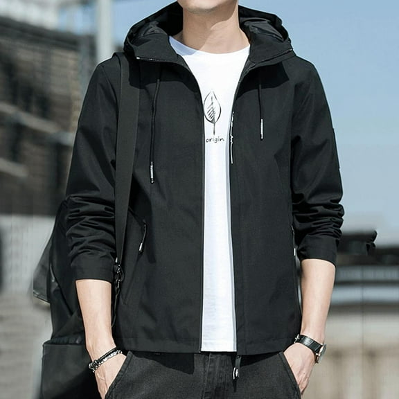 Aayomet Winter Coats for Men Big And Tall Men's Lightweight Bomber Jacket Windbreaker Slim Fit Active Coat Outerwear,Black 4XL