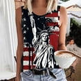 thumbnail image 2 of GERsome 4th of July Patriotic Tank Tops for Women Summer Sleeveless Loose Fit Tops American Flag Crew Neck T-Shirts S-5XL, 2 of 5