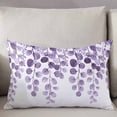 thumbnail image 3 of Purple Eucalyptus Leaves Throw Pillow Cover 20 x 36 Inch Decorative Pillow Cover Watercolor Floral Leaf Plants Lumbar Pillowcase Seasonal Rectangle Cushion Case for Couch Sofa Bed Living Room, 3 of 7