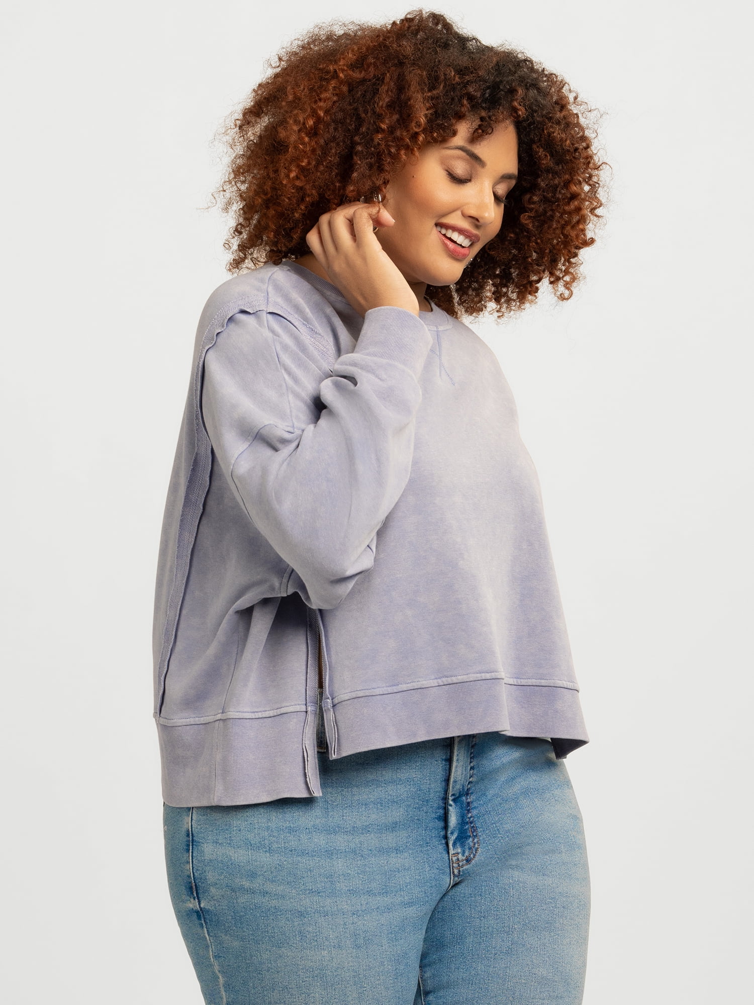 Jessica Simpson Women's Philomenia Knit Denim Pullover Top, Sizes XS-4X