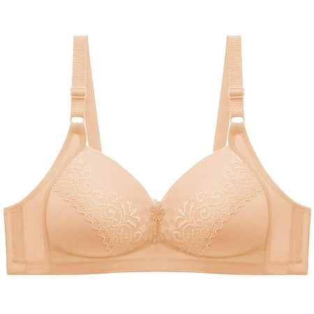 

Mrat Everyday Bras Bra with Stay-in-Place Straps Woman s Solid Color Comfortable Hollow Out Perspective Bra Underwear No Rims Women Convertible Lightly Bra