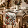 thumbnail image 7 of Sm:)e Jesus Nativity, Poinsettia Cross Christmas Table Runner , 13 x 72 Inch Beige Farmhouse Table Decor, Universal for Indoor Outdoor Kitchen, Home & Party Decoration, 7 of 7