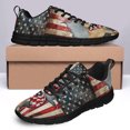 thumbnail image 4 of Boxer American Flag Us Running Shoes Sneakers Mesh Black Size 5, 4 of 5