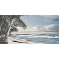 thumbnail image 2 of Manlove, David 14x9 Gold Ornate Wood Framed with Double Matting Museum Art Print Titled - Palm Trees and a Boat B, 2 of 4