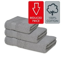 Melissa Linen Elegant Turkish Towels (Set of 3), Bath Towel, Hand Towel, Washcloth, Silver Gray