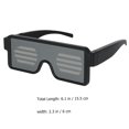 thumbnail image 2 of OULII 1Pc USB Charging LED Flashing Glasses Black Plastic with Shutter Design and Multiple Light Modes, 2 of 8