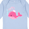 thumbnail image 4 of Inktastic Cute Pink Whale in Nautical Hat Boys or Girls Long Sleeve Baby Bodysuit, 4 of 5