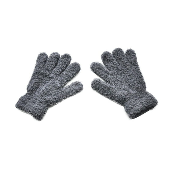 End of Year Clearance! Winter Gloves Children's Winter Flip Gloves Dinosaur Cute Baby Knitted Half Finger Gloves One Size