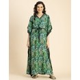 thumbnail image 2 of Moomaya Kimono Sleeves V Neck Rayon Kaftan - Women's Stylish Printed Kaftan, 2 of 9