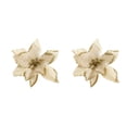thumbnail image 3 of Monstrate Pack of 10 Christmas Glitter Flowers Year New Artificial Decoration Ornaments Festival Household Heads Flower Garden Type3 NO3, 3 of 6