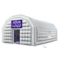 thumbnail image 1 of VEVOR Inflatable Nightclub, 29.5 x 19.7 x 13.1 ft Inflatable Party Tent with 1100W Blower & Sandbag, Blow up Night Club with 2 Windows, Air Cube House for Event Birthday Wedding Party, White, 1 of 9