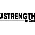 thumbnail image 1 of Find Strength In God Religious Church Bible Jesus Savior Wall Decals for Walls Peel and Stick wall art murals Black Small 8 Inch, 1 of 2