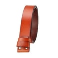 thumbnail image 3 of Belt without Buckle, Belt Men without Buckle Casual Unisex PU Leather Belt Strap Orange, 3 of 8