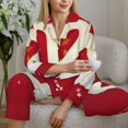 thumbnail image 4 of Salouo Happy New 2025 Year Pattern Women's Pajamas Set Long Sleeve Button Down Sleepwear Soft Pj Lounge Sets for women 2 Piece Pjs Set with Long Pants -XX-Large, 4 of 8