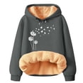 thumbnail image 2 of IMENGL Hiver Printemps Chaud Polaire à Capuche, Gris 3TG, Taille M-5TG, 2 of 4