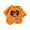 B Orange, variant on Kids Striped Short Sleeve Round Neck T-Shirt, Cotton Quick Dry Top for Boys & Girls, Summer Outdoor, 5-13 Years