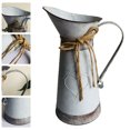 thumbnail image 4 of Shisuyan Rustic Style Flower Bucket Holder Light Grey Iron 1 Pc 4.7*10.6in, 4 of 8