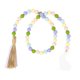 thumbnail image 2 of Guirnalda de cuentas de madera de Pascua con borlas, estilo rústico de granja, primavera, vacaciones Estilo macarrón, 2 of 8