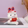 thumbnail image 6 of Yoone Rabbit Ornament Cartoon Decorative Synthetic Resin Miniature Lucky Bunny Statue New Yea Decoration for Living Room, 6 of 6