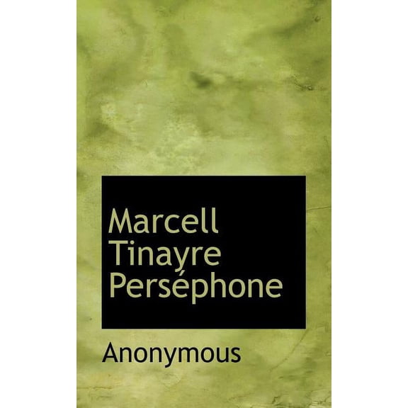 Marcell Tinayre Pers Phone (Paperback)