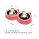 thumbnail image 2 of Durable Stainless Steel Dog Bowls Food Water Feeder Resistant Silicone Mat Prevent No for Little Size Dogs/Cats Like Chihuahua, 2 of 5