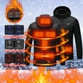 thumbnail image 4 of Hovilon Heated Jacket for Men and Women,Heated Coat Hooded Heating Warm Jackets Windproof USB Charging Electric Body Warmer（Black-M）, 4 of 5