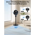 thumbnail image 4 of Ventilador de piso Hykolity 3 en 1 con pedestal y mesa con control remoto de 8 velocidades, 4 of 8