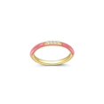 thumbnail image 1 of Collection de Bonbons en Coton Diamondlite Émail Zircon Cubique Bague Empilable - Rose Foncé - Taille 6, 1 of 1
