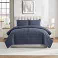 thumbnail image 2 of VCNY Home Diamond 3-Piece Blue Textured Pinsonic Quilt Set, King, Adult, Unisex, 2 of 5