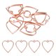 thumbnail image 1 of Uxcell Colgantes de Aleación en Forma de Corazón con Respaldo Abierto, Marco Hueco, Paquete de 50 en Oro Rosa, 1 of 1