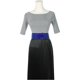 thumbnail image 5 of Cinturón Elástico Ancho de Doble Flor Grande INSPIRE CHIC para Mujeres, Cinturones Chunky para Vestido Hasta 70cm/27.55" Azul Real, 5 of 6