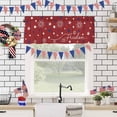 thumbnail image 2 of Patriotic 4th of July Kitchen Curtains Valances for Windows Red White Blue Stars Freedom Rod Pocket Window Treatment for Kitchen /Living Room/Bedroom/ Bathroom, 54" X 18", Memorial Day Summer, 2 of 6