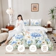 thumbnail image 3 of Erosebridal Flying Blue Butterflies Full Size Comforter Sets 3 Pieces For Girls,Teens Floral Daisy Flowers Bedding Sets,Super Cozy Room Decor, 3 of 6