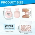 thumbnail image 2 of Uxcell Round Cord Lock, Plastic Single Hole Spring Loaded Toggle Stoppers Light Pink, 2 of 7