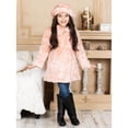 thumbnail image 2 of Widgeon Girls' Jacket Faux Fur Button Down Coat and Hat Outwear Set, 2 of 9
