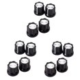 thumbnail image 4 of MLINS 12 pcs  Black Silver Guitar Bass Amp Knob Buttons D-type Shaft Pot Knobs (Black), 4 of 8