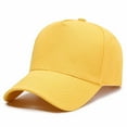 thumbnail image 2 of Prolriy Baseball Cap Hats for Men Women Outdoor Sunshade Sun Hat Baseball Cap Men and Women Solid Color Cap Trucker Hat Yellow, 2 of 3
