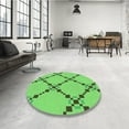 thumbnail image 3 of Ahgly Company Indoor Round Patterned Emerald Green Area Rugs, 4' Round, 3 of 6