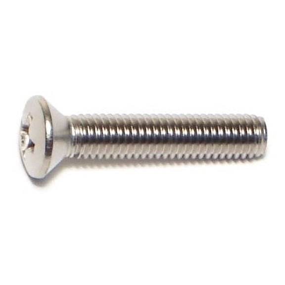 #10-32 x 1" 18-8 Stainless Steel Fine Thread Phillips Oval Head Machine Screws MSOSS-190