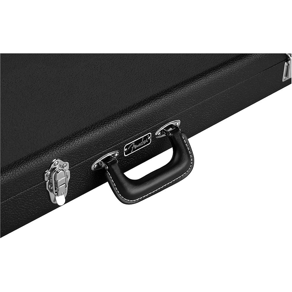Fender Electric Guitar Wood Case Classic Series Soft Crushed Acrylic Fleece Interior Lining, Black