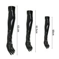 thumbnail image 5 of sunsanly 1 Pair High Elasticity Solid Color Dance Gloves Bright Faux Leather Stage Show Long Gloves Cosplay Accessories, 5 of 7