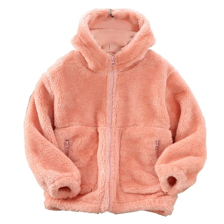 

Size 6 Boys Jacket Boys Jacket with Removable Hood Toddler Kids Boys Girls Long Sleeve Winter Solid Colour Zippered Hoodie Coat Jacket Thicken Warm Outwear Large Boys Winter Coats